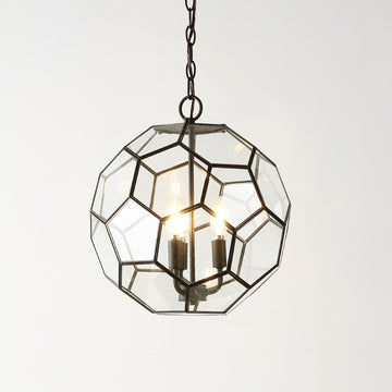 Bee 13.5" Modern Bohemian Iron/Glass LED Pendant - JONATHAN Y